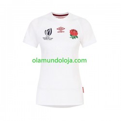 Camisola Rugby Inglaterra Mulher Equipamento Primeiro RWC 2023 Manga Curta